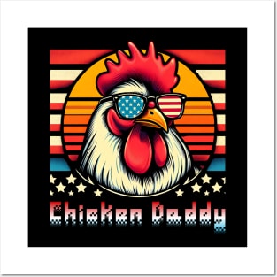 Father's day dad daddy chicken Posters and Art